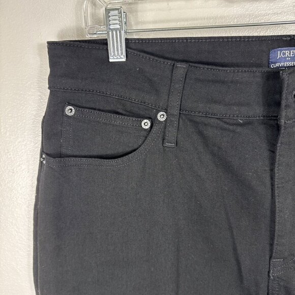 J.Crew Women's 33 Tall Curvy Essential Straight Leg Jeans Black NWT Inseam 29.5" - Picture 5 of 12